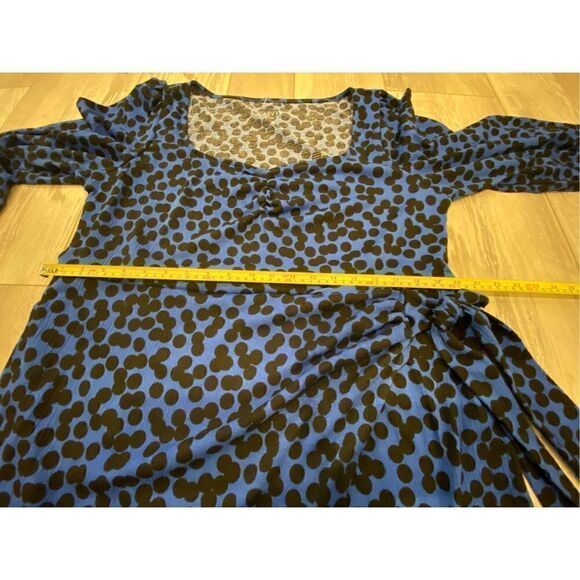 AVA & VIV plus size black and royal blue polkadot, dress size 2X - Picture 10 of 12